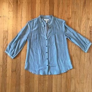 Banana Republic Light Blue Silk blend Tunic Shirt